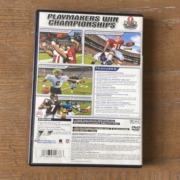 Original "Madden 2004" PlayStation 2 Game - Picture 2 of 6